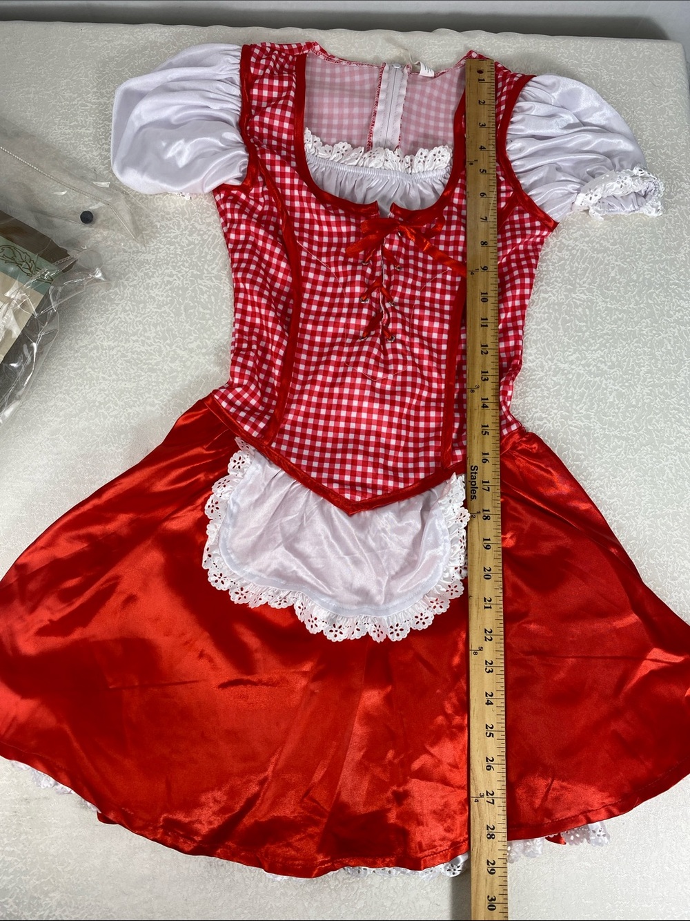 Lil’ Red Riding Hood Child Size 12/14 Halloween Costume Dress Only - Picture 4 of 11